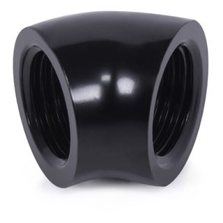 Alphacool Eiszapfen L-Verbinder 45&deg; G1/4 IG auf G1/4 IG - schwarz