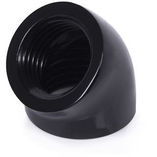 Alphacool Eiszapfen L-Verbinder 45&deg; G1/4 IG auf G1/4 IG - schwarz