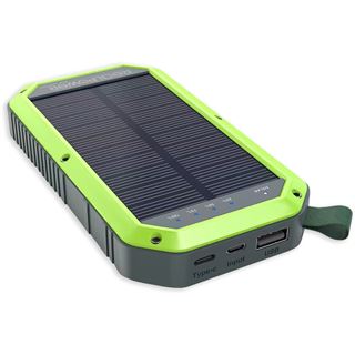 Realpower Powerbank PB-10000 Solar, 10000 mAh, USB C, QI