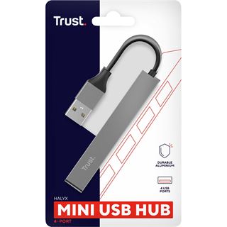 Trust Halyx 4-PORT MINI USB HUB 23786 Aluminium
