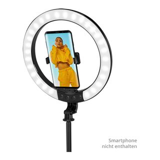 LogiLink Smartphone-Ringlicht m.Selfie-Stick-Stativ,DM 20cm