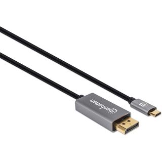 2.00m Manhattan 8K@60Hz USB-C auf DisplayPort 1.4 Adapterkabel 2m
