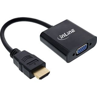 0.20m InLine Konverter Kabel HDMI zu VGA, mit Audio