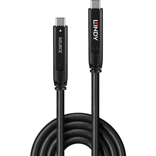 10.00m Lindy USB 3.2 Gen 1 & DP 1.4 Typ C Hybrid Cable