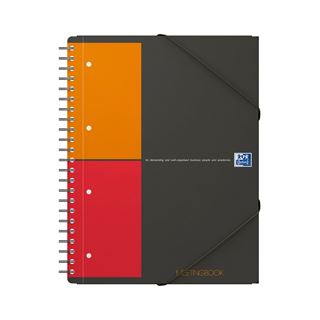 Oxford Meetingbook A4+ GRAU 100100362 80Blatt 80gr kariert 5mm