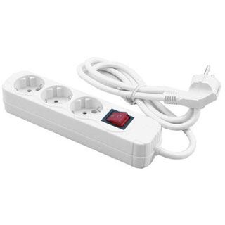 (&euro;9,25*/1m) 1.40m MediaRange Strom Steckdosenleiste Wei&szlig; 3