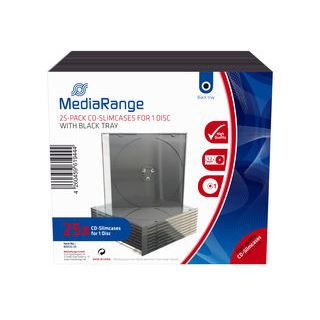 MediaRange CD SLIM CASE 1DISK (25) R BOX32-25 Leerhuellen schwarz