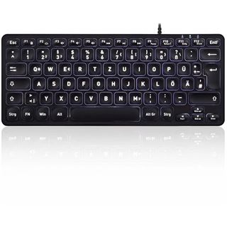 Perixx PERIBOARD-332B DE, Mini-Tastatur, USB kabelgebunden,