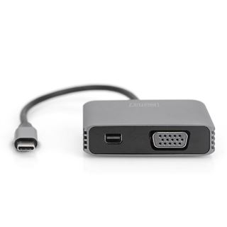 0.20m Digitus USB-C-MINIDP+VGA Adapter