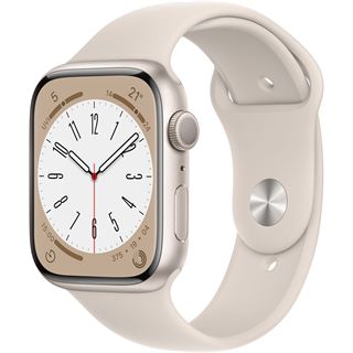 Apple Watch S8 Aluminium 45mm Polarstern Sportarmband Polarstern