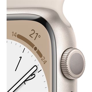 Apple Watch S8 Aluminium 45mm Polarstern Sportarmband Polarstern