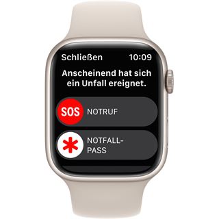 Apple Watch S8 Aluminium 45mm Polarstern Sportarmband Polarstern