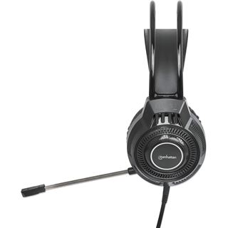 Manhattan RGB LED Over-Ear Gaming-Headset USB-A-Stecker verstellbares