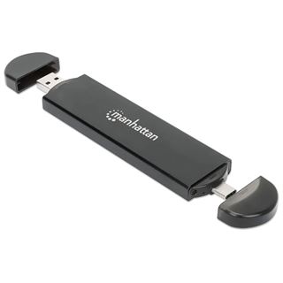 Manhattan M.2 NVMe und SATA SSD USB-Festplattengehäuse USB-C 3.2