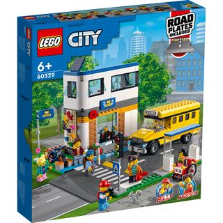 LEGO City 60329 Schule mit Schulbus