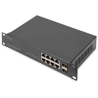 Digitus 25,4cm 10Zoll Switch 8 Port GE + 2SFP 8x10/100/1000 + 2 SFP