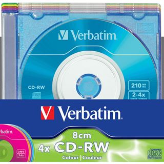 Verbatim CD-RW 210MB 5pcs Pack 8cm 4x Slim colour retail