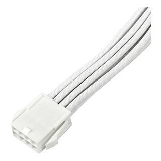 SilverStone EPS 8-Pin zu EPS/ATX 4+4-Pin Kabel, 300mm - weiß