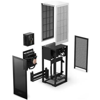 NZXT H1 v2 Mini-ITX 140mm-AIO, 750W Gold PSU Gen 4 PCIe Riser Card