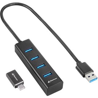 Sharkoon USB HUB 4X 3.2 ALU BLACK