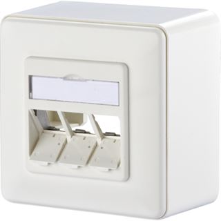 Metz Connect Modul Anschlussdose AP 3 Port unbest&uuml;ckt
