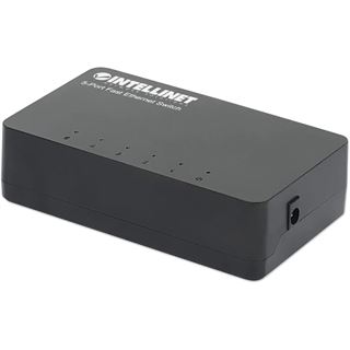Intellinet Desktop 5-Port Fast Ethernet Switch schwarz