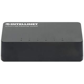 Intellinet Desktop 5-Port Fast Ethernet Switch schwarz