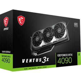 24GB MSI GeForce RTX 4090 Ventus 3X OC Aktiv PCIe 4.0 x16 (Retail)