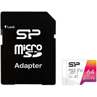 64GB Silicon Power memory card Elite Micro SDXC UHS-I A1 V10