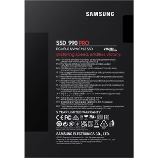 2TB Samsung 990 PRO M.2 PCIe 4.0 3D-NAND TLC (MZ-V9P2T0BW)