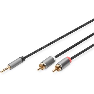 Digitus Audio Adapterkabel 3,5mm Klinke Stecker auf Cinch Stecker