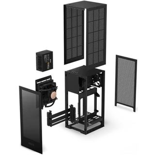 NZXT H1 v2 Mini-ITX 140mm-AIO, 750W Gold PSU Gen 4 PCIe Riser Card