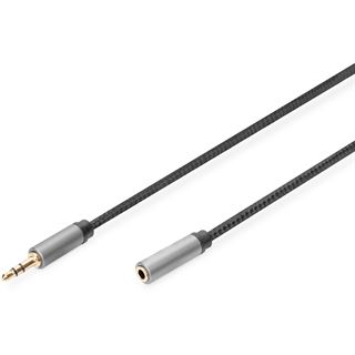 Digitus Audio Adapter Klinke Stecker auf Klinke Buchse Schwarz