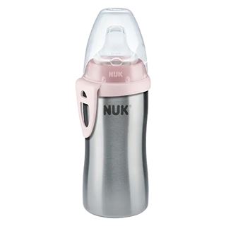 NUK Trinkflasche Active Cup 215ml Girl Edelstahl Trinkhülle