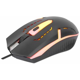 Manhattan RGB Gaming Maus USB schwarz/weiß (kabelgebunden)