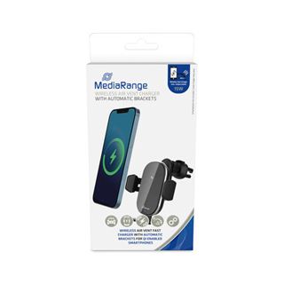 MediaRange KFZ-Schnellladest. f. L&uuml;ftungss. m. Haltekl schw