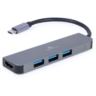 Gembird 3-Port USB Typ-C 2-in-1 Kombi Adapter (Hub+HDMI)