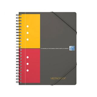 OXFORD MEETINGBOOK A5+ GRAU 100102104 80Blatt 80gr kariert 5mm