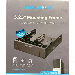 GrauGear Einbaurahmen für 2x 2,5" & 3,5" HDD/SSD