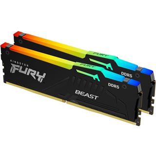64GB Kingston FURY Beast RGB schwarz DDR5-6000 DIMM CL40 Dual Kit
