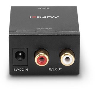 Lindy DA-Wandler,TosLink (optisch) & koaxial an RCA-Stereo