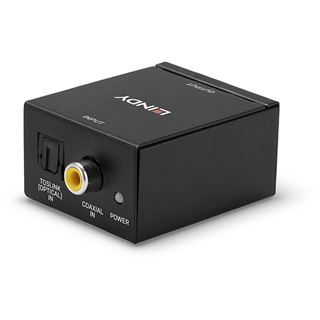 Lindy DA-Wandler,TosLink (optisch) & koaxial an RCA-Stereo