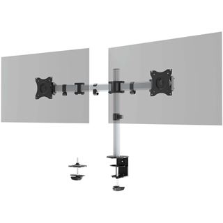 Durable Monitorhalterung SELECT f&uuml;r 2 Mon. Tischbef Silber