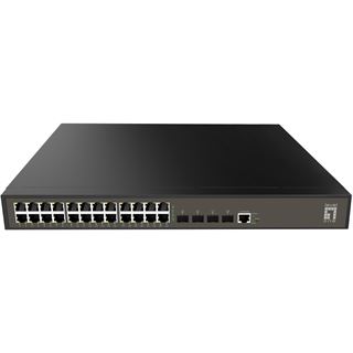 LevelOne Switch 24x GE GEL-2871 4xGSFP 19"