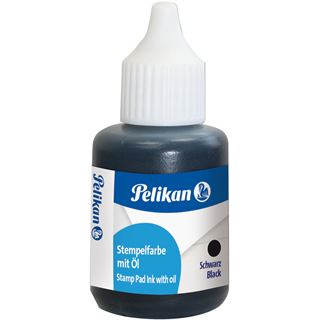 Pelikan Stempelfarbe m.&Ouml;l schwarz 30 ml mit Pinsel