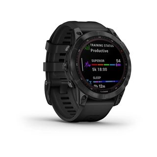 Garmin fenix 7 Sapphire Solar Black Titanium with Black Band