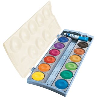 Pelikan Deckfarbkasten K12 eco 12 Farben inkl. Deckwei&szlig;