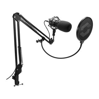 AUSYIWI Microfoonstandaard microfoonarm microfoonarm bureau gaming tafel met microfoonhouder anti-vibratie 360° maximale draaglast 3 kg