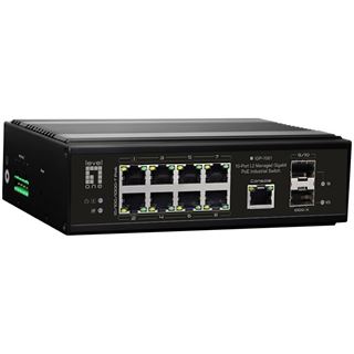 LevelOne Switch 8x GE IGP-1061 2xGSFP 240W 8xPoE+