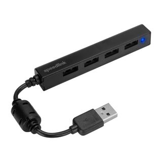 Speedlink USB-HUB SNAPPY SLIM, 4-Port, Passiv, schwarz retail